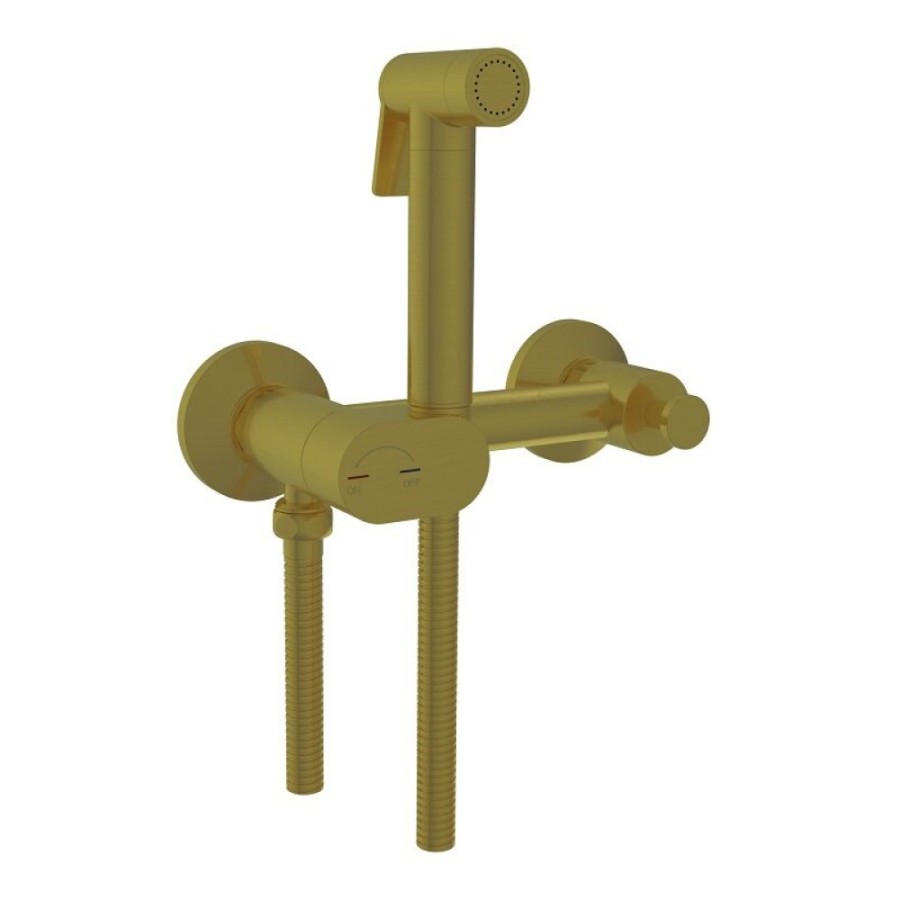 Гигиенический душ RGW Shower Panels SP-216Gb 581408216-06 со смесителем, золото brush