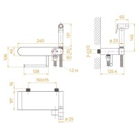 Гигиенический душ RGW Shower Panels SP-222 581408222-01 со смесителем, хром