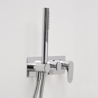 Смеситель скрытого монтажа WasserKRAFT Dinkel, для душа, с душевым гарнитуром, хром, 5877
