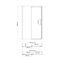 Душевая дверь WasserKRAFT 58R05 120 х 200 см, стекло прозрачное, профиль хром
