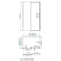 Душевой уголок WasserKRAFT Dinkel 58R06, 80 х 120 см, стекло прозрачное, профиль хром