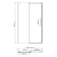 Душевая дверь WasserKRAFT 58R30 130 х 200 см