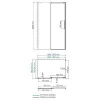 Душевой уголок WasserKRAFT Dinkel 58R32, 130 х 80 см, стекло прозрачное, профиль хром