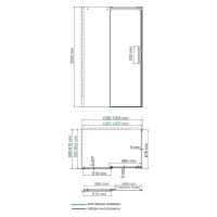 Душевой уголок WasserKRAFT Dinkel 58R33, 130 х 90 см, стекло прозрачное, профиль хром