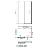 Душевой уголок WasserKRAFT Dinkel 58R34, 130 х 100 см, стекло прозрачное, профиль хром