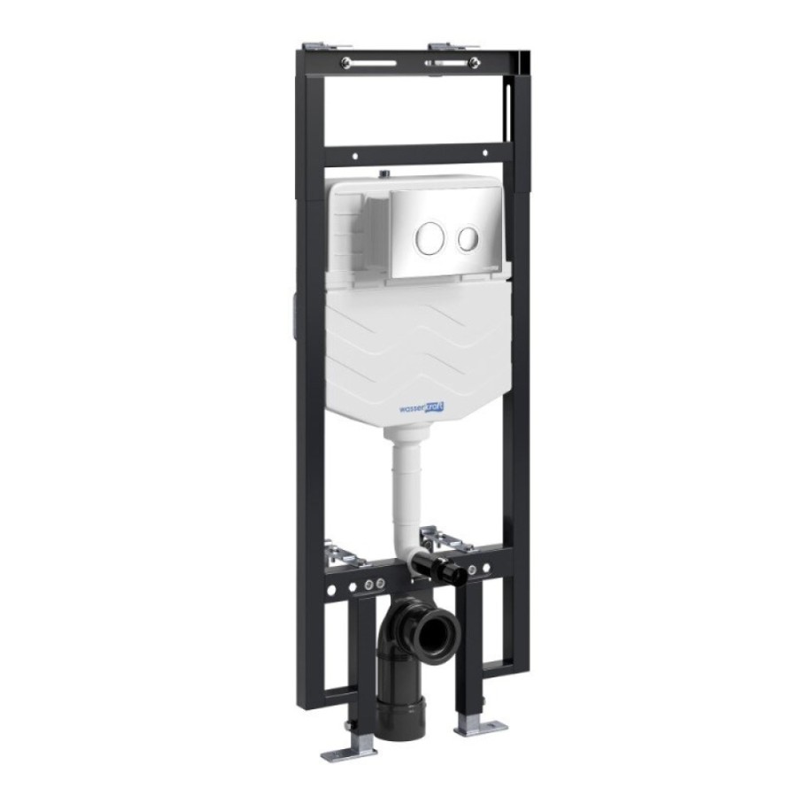 Инсталляция для унитаза WasserKraft Dinkel 58TLT.010.ME.CH01, механическая клавиша хром