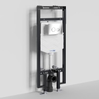 Инсталляция для унитаза WasserKraft Dinkel 58TLT.010.ME.CH01, механическая клавиша хром