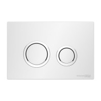 Инсталляция для унитаза WasserKraft Dinkel 58TLT.010.ME.WH01, механическая клавиша белая, ободки хром