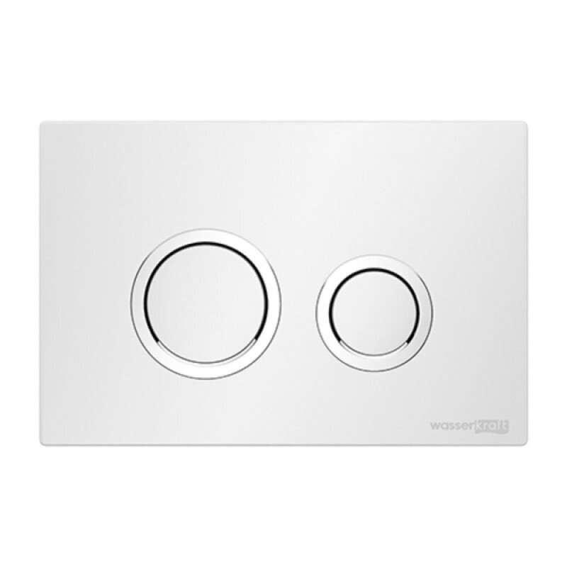 Инсталляция для унитаза WasserKraft Dinkel 58TLT.010.ME.WH01, механическая клавиша белая, ободки хром