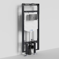 Инсталляция для унитаза WasserKraft Dinkel 58TLT.010.ME.PB02, механическая клавиша черная