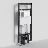 Инсталляция для унитаза WasserKraft Dinkel 58TLT.010.ME.WM02, механическая клавиша белая матовая