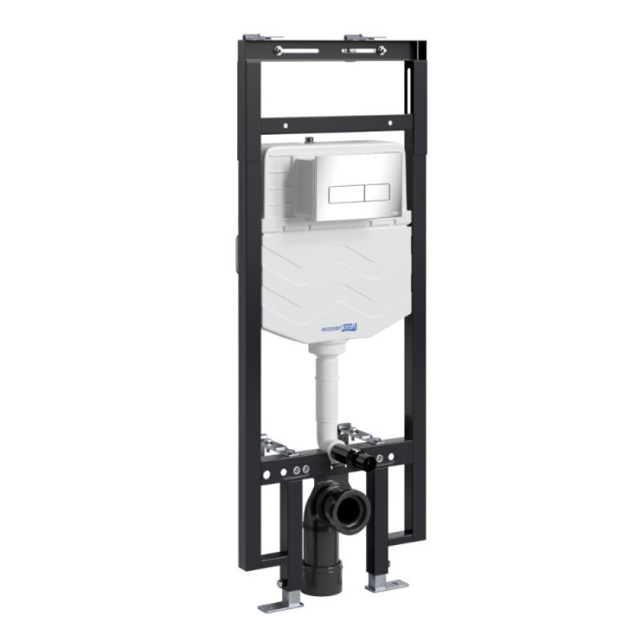 Инсталляция для унитаза WasserKraft Dinkel 58TLT.010.ME.CH03, механическая клавиша хром