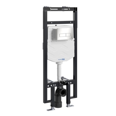 Инсталляция для унитаза WasserKraft Dinkel 58TLT.010.ME.BN03, механическая клавиша никель