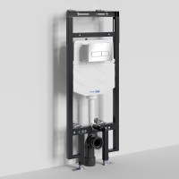 Инсталляция для унитаза WasserKraft Dinkel 58TLT.010.ME.BN03, механическая клавиша никель