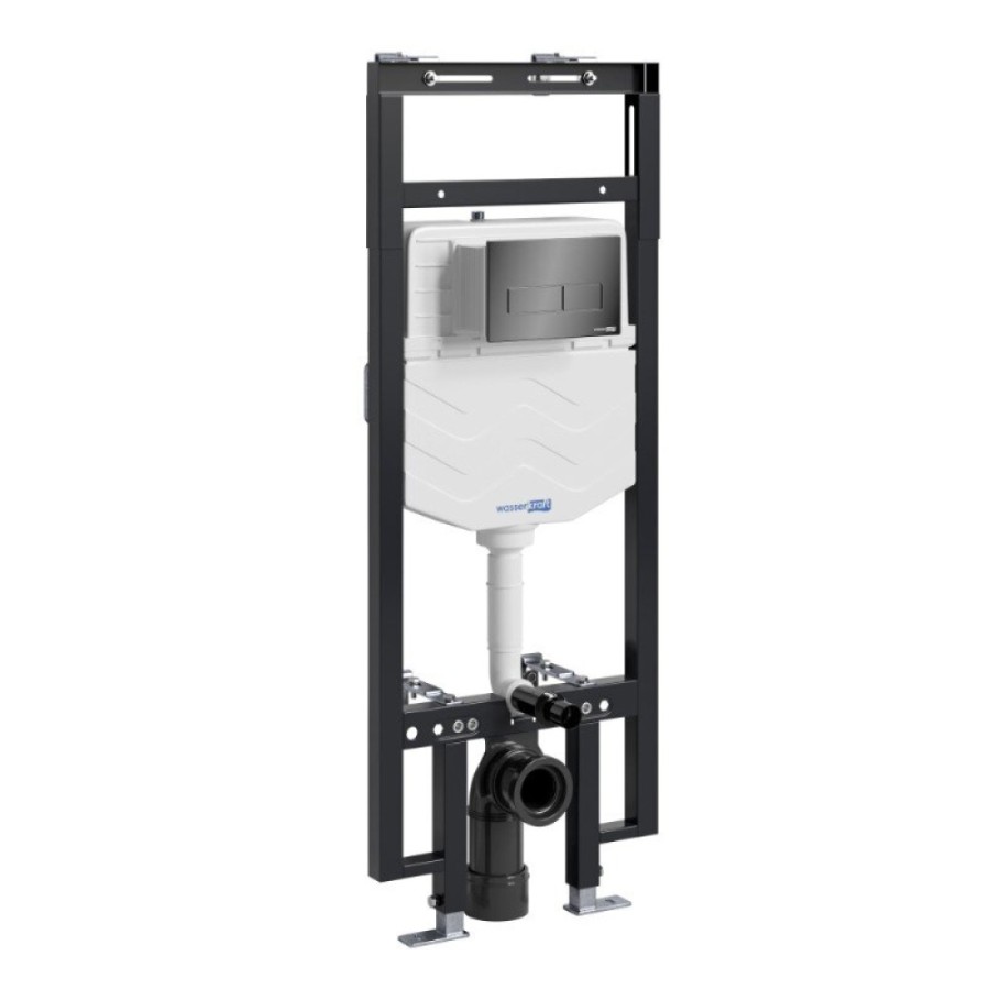 Инсталляция для унитаза WasserKraft Dinkel 58TLT.010.ME.PB03, механическая клавиша черная