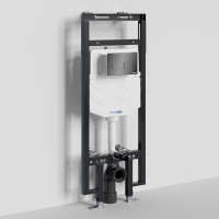 Инсталляция для унитаза WasserKraft Dinkel 58TLT.010.ME.PB03, механическая клавиша черная