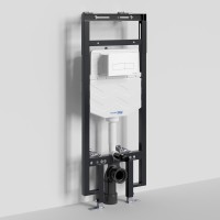 Инсталляция для унитаза WasserKraft Dinkel 58TLT.010.ME.WM03, механическая клавиша белая матовая