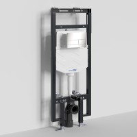 Инсталляция для унитаза WasserKraft Dinkel 58TLT.010.ME.BN04, механическая клавиша никель