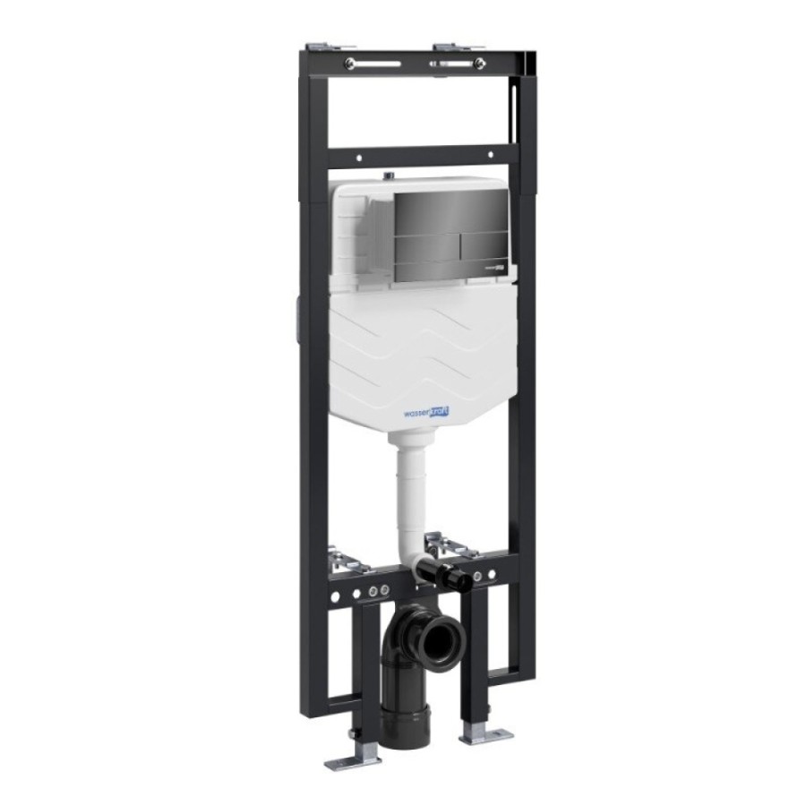 Инсталляция для унитаза WasserKraft Dinkel 58TLT.010.ME.PB04, механическая клавиша черная