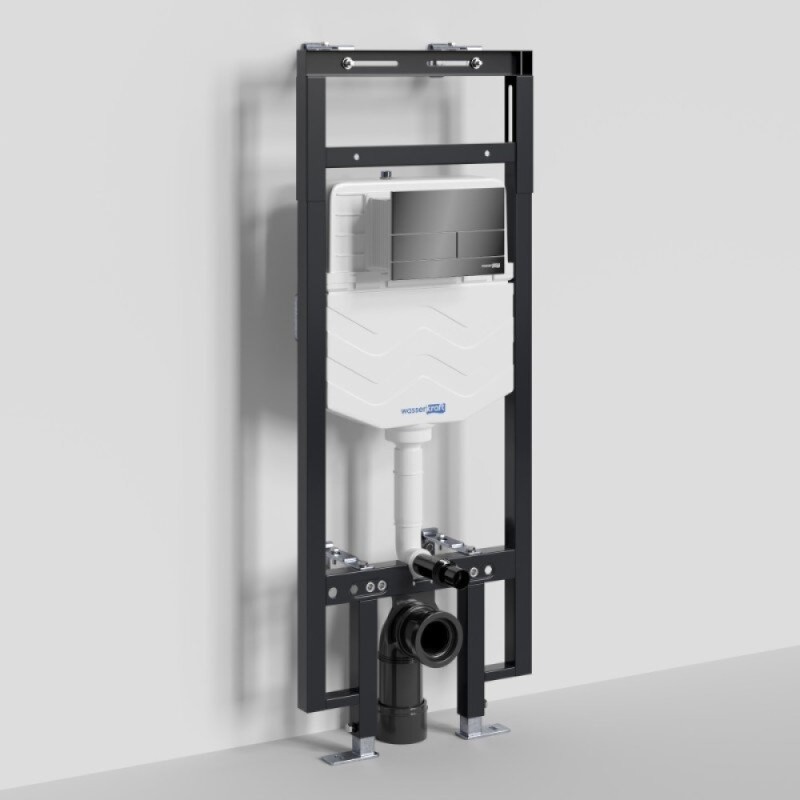 Инсталляция для унитаза WasserKraft Dinkel 58TLT.010.ME.PB04, механическая клавиша черная