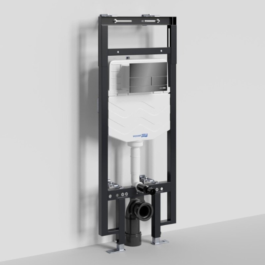 Инсталляция для унитаза WasserKraft Dinkel 58TLT.010.ME.PB04, механическая клавиша черная