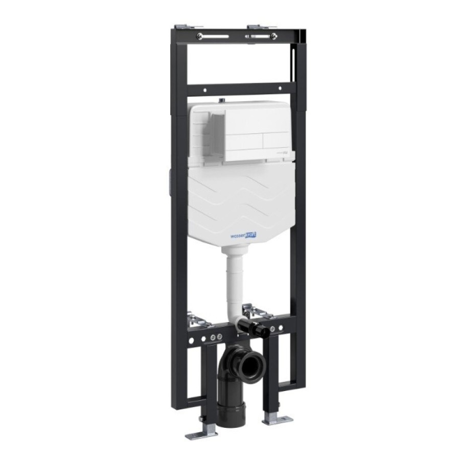 Инсталляция для унитаза WasserKraft Dinkel 58TLT.010.ME.WH04, механическая клавиша белая
