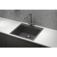 Кухонная мойка Granula 5951, ГРАФИТ МАТОВЫЙ, 59 см, нержавеющая сталь, цвет графит матовый