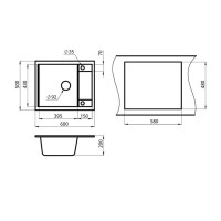 Кухонная мойка Granula GR-6002 6002bt, базальт