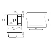 Кухонная мойка Granula GR-6002 6002sl, сланец