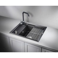 Кухонная мойка Granula Kitchen Space 60 см, черный
