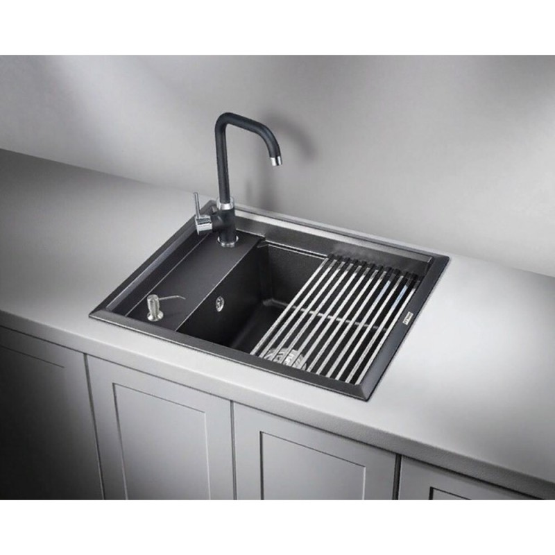 Кухонная мойка Granula Kitchen Space 60 см, черный