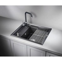 Кухонная мойка Granula Kitchen Space 6004, 60 см, шварц
