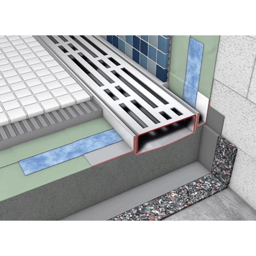 Дренажный канал прямой с гидроизоляцией TECE Drainline 600700, 70 см, Seal System, хром матовый