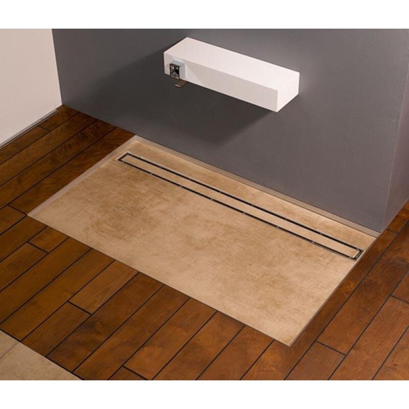Решетка основа для плитки TECE Plate 600770 Drainline, 70 см, для слива из нержавеющей стали прямая, хром матовый