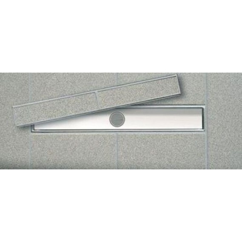 Решетка TECE Drainline Plate II 600772, 70 см, для слива из нержавеющей стали прямая под плитку, хром матовый