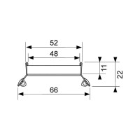 Решетка TECE Drainline Plate II 600772, 70 см, для слива из нержавеющей стали прямая под плитку, хром матовый