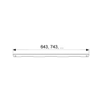 Решетка TECE Basic 600810, 80 см, для слива из нержавеющей стали прямая, серебристый металлик