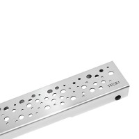 Решетка TECE Drainline drops 600830, 80 см, для слива из нержавеющей стали прямая, серебристый металлик