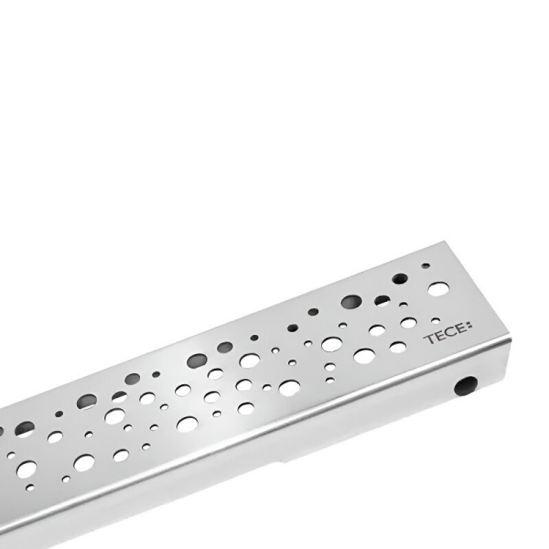 Решетка TECE Drainline drops 600830, 80 см, для слива из нержавеющей стали прямая, серебристый металлик