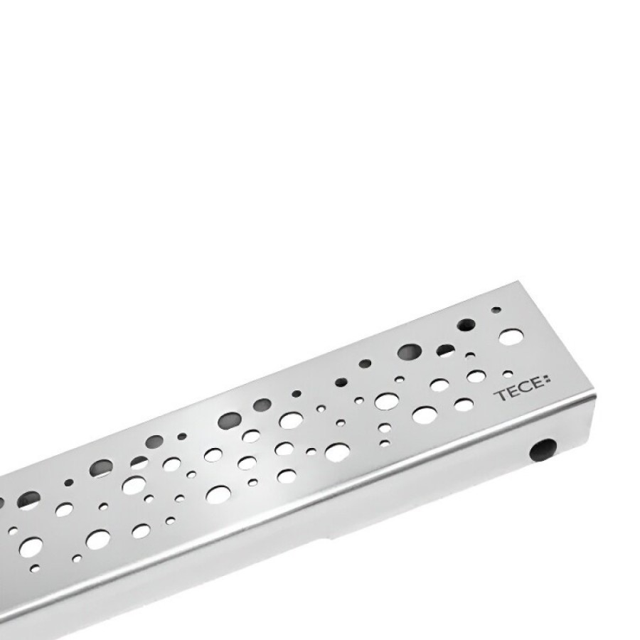 Решетка TECE Drainline drops 600830, 80 см, для слива из нержавеющей стали прямая, серебристый металлик
