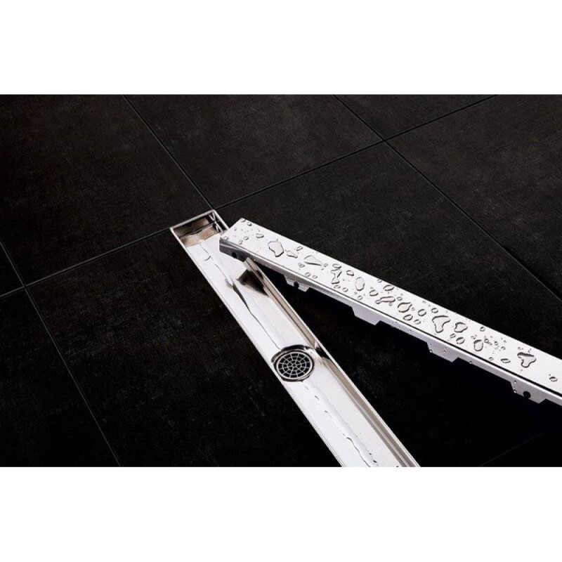 Панель TECE Steel II 600883, 80 см, для слива из нержавеющей стали прямая, серебристый металлик
