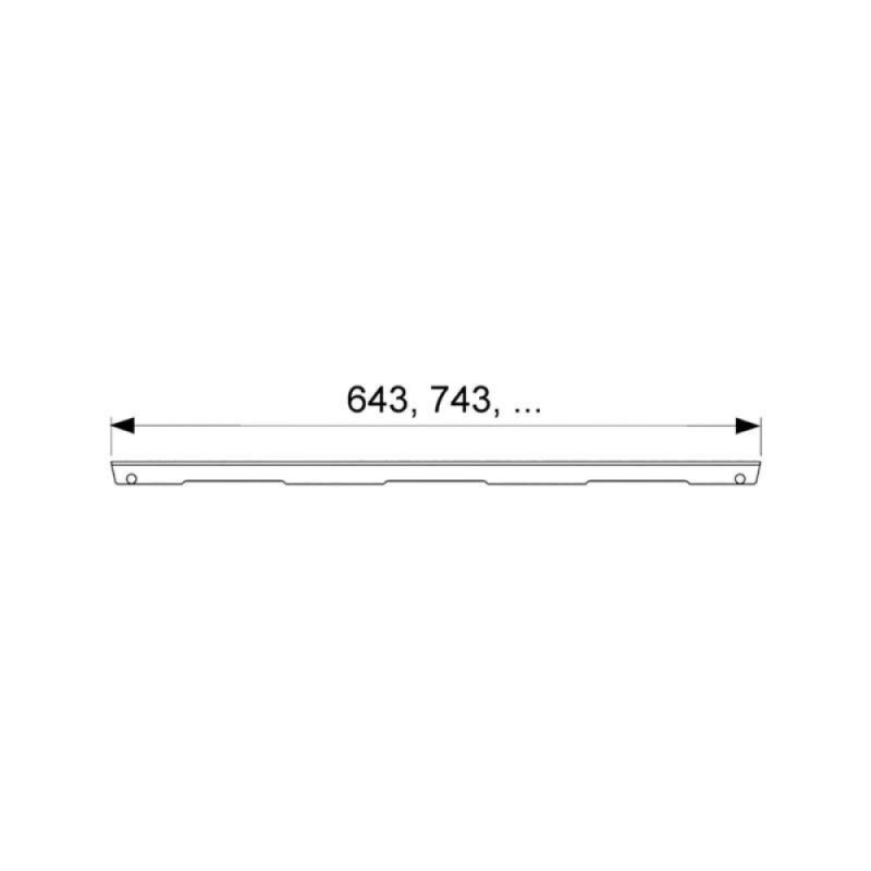 Решетка TECE Drainline Basic Lines 600910, 90 см, перфорированная, серебристый металлик глянцевый