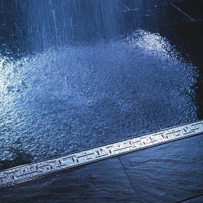 Решетка TECE Drainline Lines 600920, 90 см, для слива из нержавеющей стали прямая, серебристый металлик