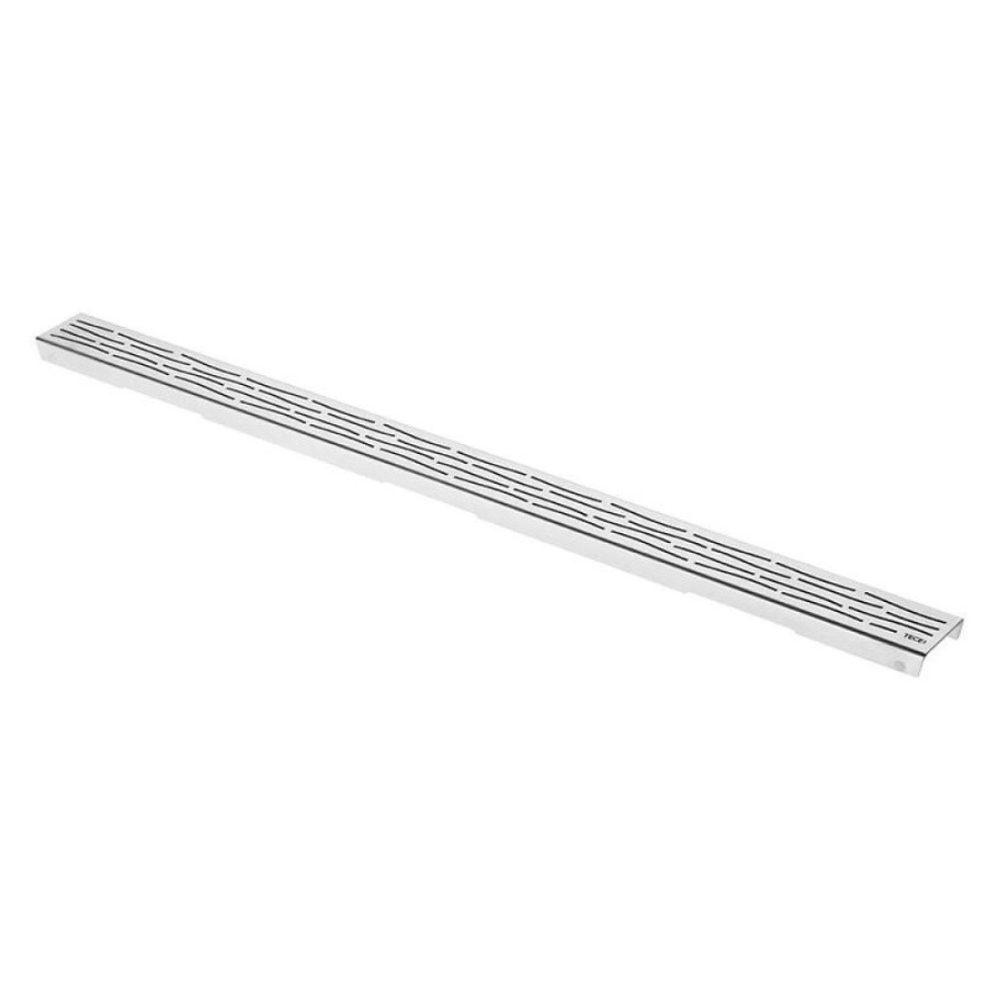 Решетка TECE Drainline organic 600960, 90 см, перфорированная, серебристый металлик глянцевый