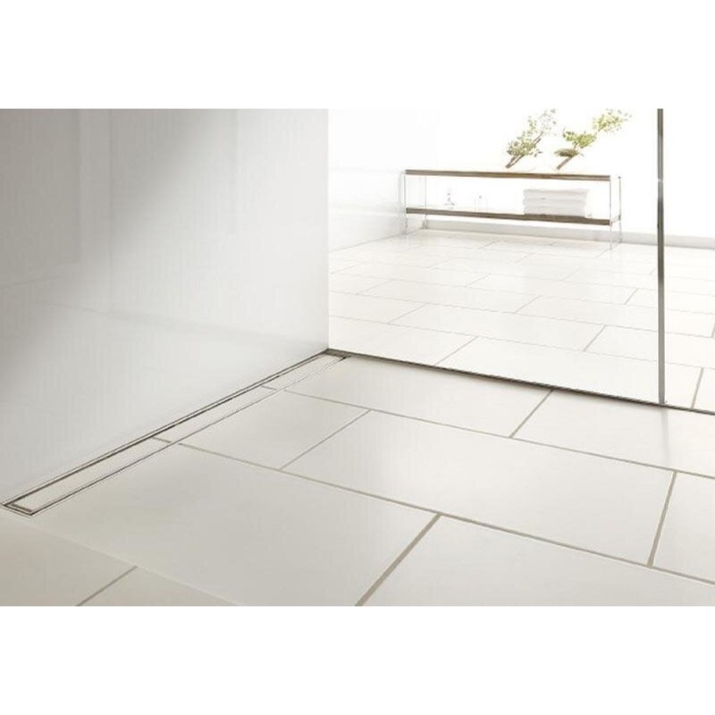 Решетка TECE Drainline Plate 600970, 90 см, для слива из нержавеющей стали прямая, серебристый металлик