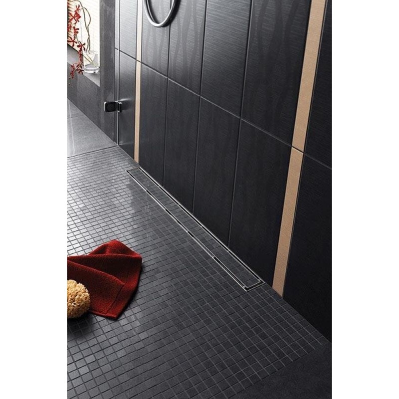 Решетка TECE Drainline Plate 600970, 90 см, для слива из нержавеющей стали прямая, серебристый металлик