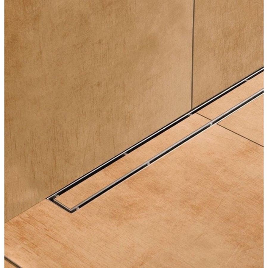 Решетка TECE Drainline Plate 600970, 90 см, для слива из нержавеющей стали прямая, серебристый металлик