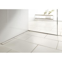 Решетка основа для плитки TECE Drainline Plate 601070, 100 см, для слива из нержавеющей стали прямая, серебристый металлик