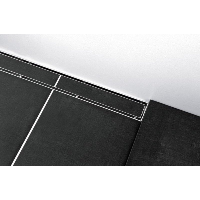 Решетка основа для плитки TECE Drainline Plate 601070, 100 см, для слива из нержавеющей стали прямая, серебристый металлик