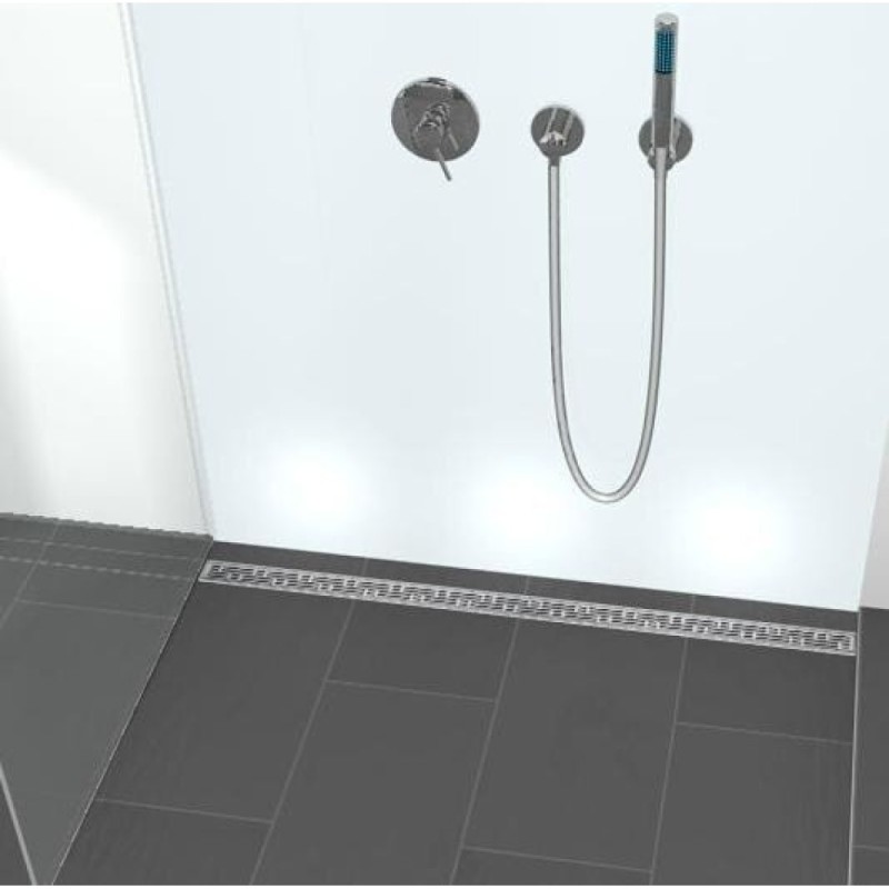 Решетка TECE Drainline Basic 601211, 120 см, для слива из нержавеющей стали прямая, серебристый металлик